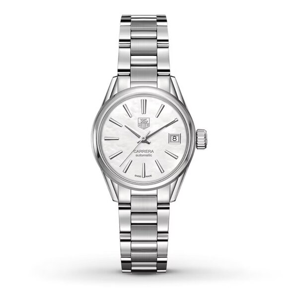 TAG Heuer Carrera White Mother of Pearl Women's Watch - Picture 1 of 3